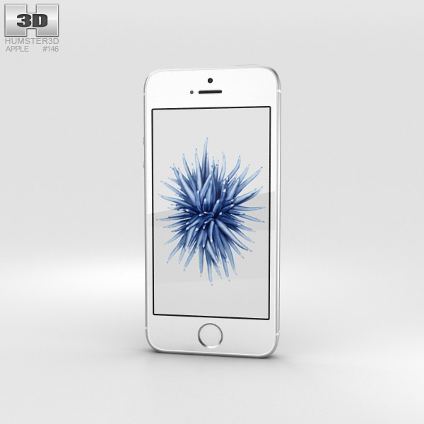 Apple iPhone SE Silver Modello 3D
