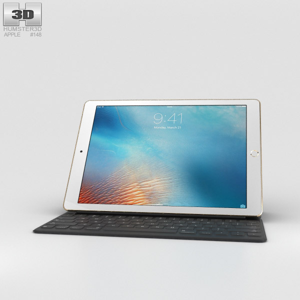 Apple iPad Pro 9.7-inch Gold 3Dモデル