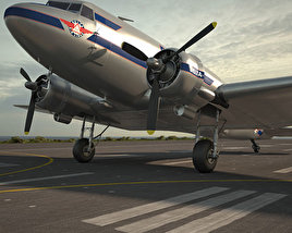 ダグラス DC-3 3Dモデル
