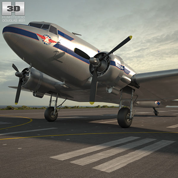 Douglas DC-3 Modelo 3d