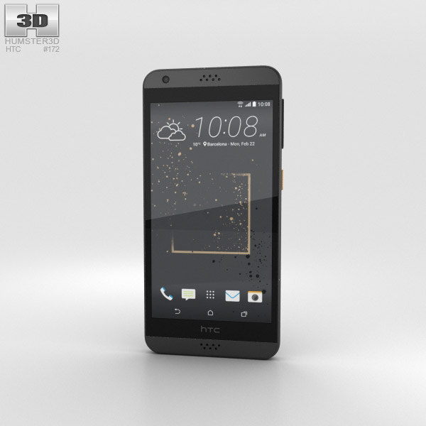 HTC Desire 530 Gray Splash 3D 모델 