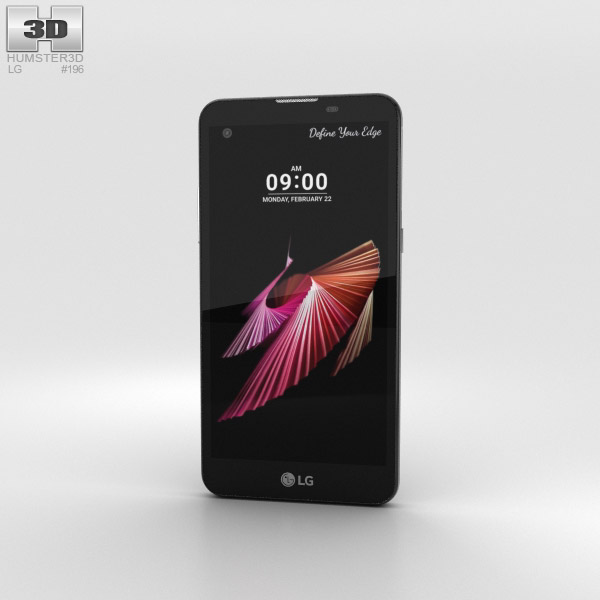 LG X Screen 黑色的 3D模型