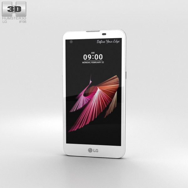 LG X Screen Blanc Modèle 3D