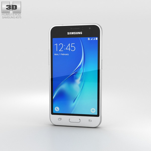Samsung Galaxy J1 (2016) 白い 3Dモデル
