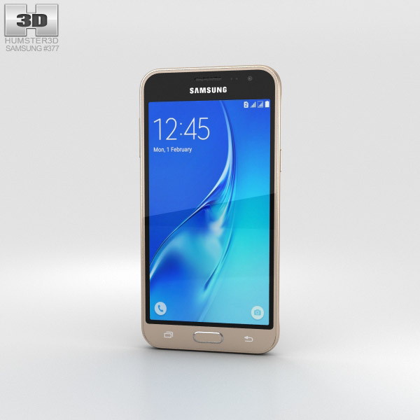 Samsung Galaxy J3 (2016) Gold Modello 3D