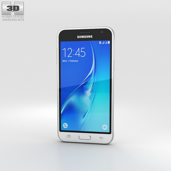 Samsung Galaxy J3 (2016) 白い 3Dモデル