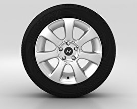 Hyundai Elantra Wheel 17 inch 001 3D model