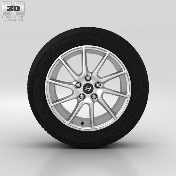 Hyundai Elantra Wheel 17 inch 002 3D model