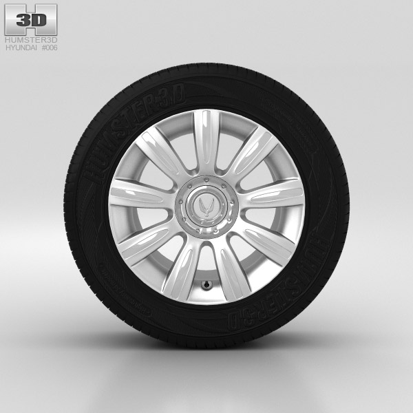 Hyundai Equus Wheel 17 inch 001 3D model
