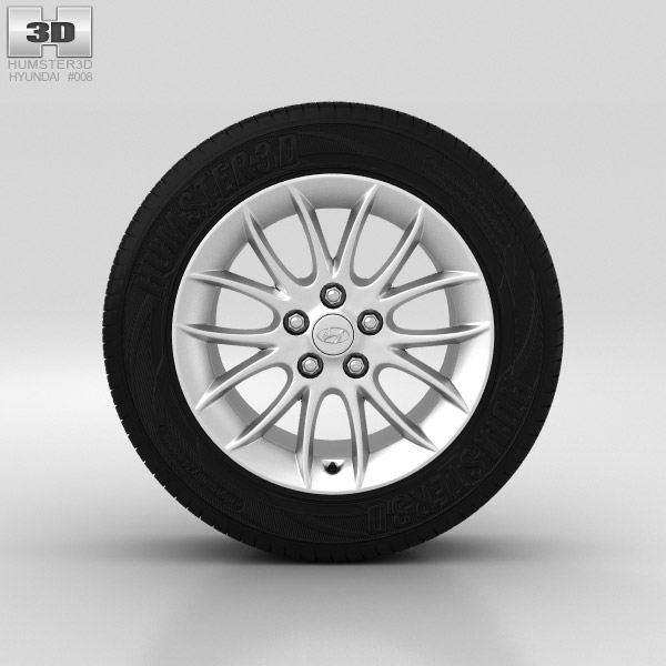 Hyundai Genesis Wheel 17 inch 001 3d model