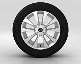 Hyundai Grandeur Wheel 19 inch 001 3D model
