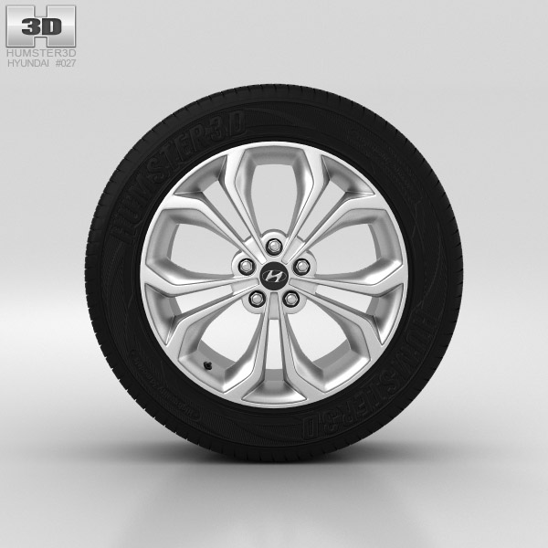 Hyundai Santa Fe Wheel 19 inch 001 3D model