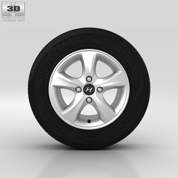 Hyundai Solaris Wheel 14 inch 001 3D model