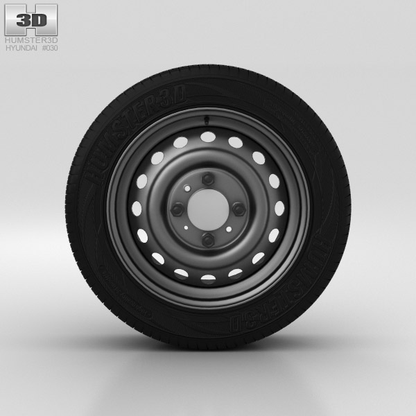 Hyundai Solaris Wheel 15 inch 001 3D model
