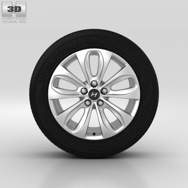 Hyundai Sonata Wheel 17 inch 001 3D model