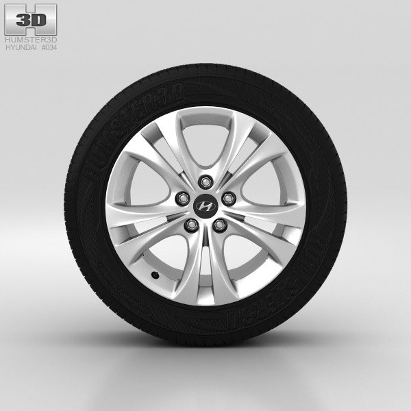 Hyundai Sonata Wheel 18 inch 001 3D model