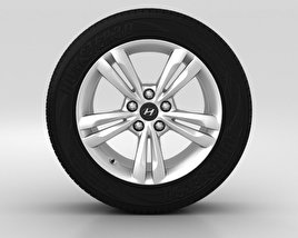 Hyundai ix35 Wheel 17 inch 001 3D model