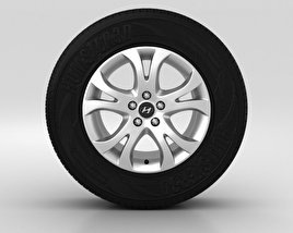 Hyundai ix55 Wheel 17 inch 001 3D model
