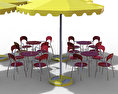 Table and chairs 2 Free 3D model