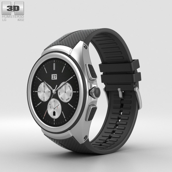 LG Watch Urbane 2nd Edition Space Black 3D model