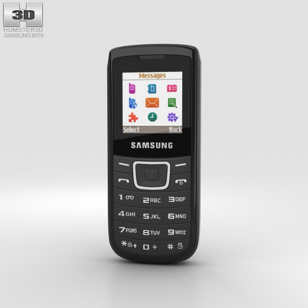Samsung E1100 Preto Modelo 3d