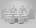 Medical bottles Free 3D model