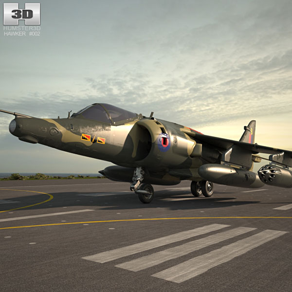 Hawker Siddeley Harrier 3D model
