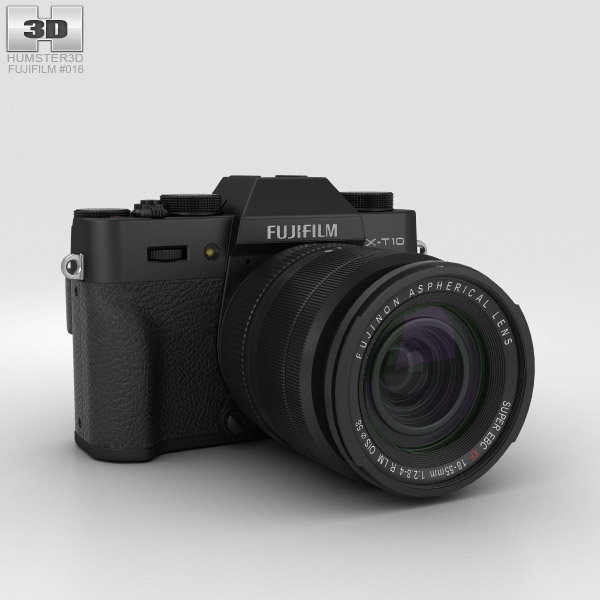 Fujifilm X-T10 Black 3D 모델 