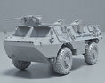 VAB Armoured Personnel Carrier 3d model clay render