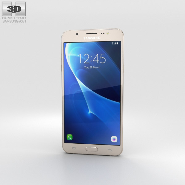 Samsung Galaxy J7 (2016) Gold 3D-Modell