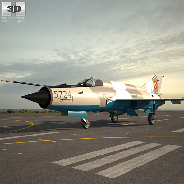 미코얀-구레비치 MiG-21 3D 모델 