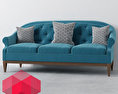 Sofa mit 3 Kopfkissen Kostenloses 3D-Modell