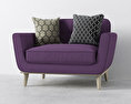 紫のソファ 無料の3Dモデル