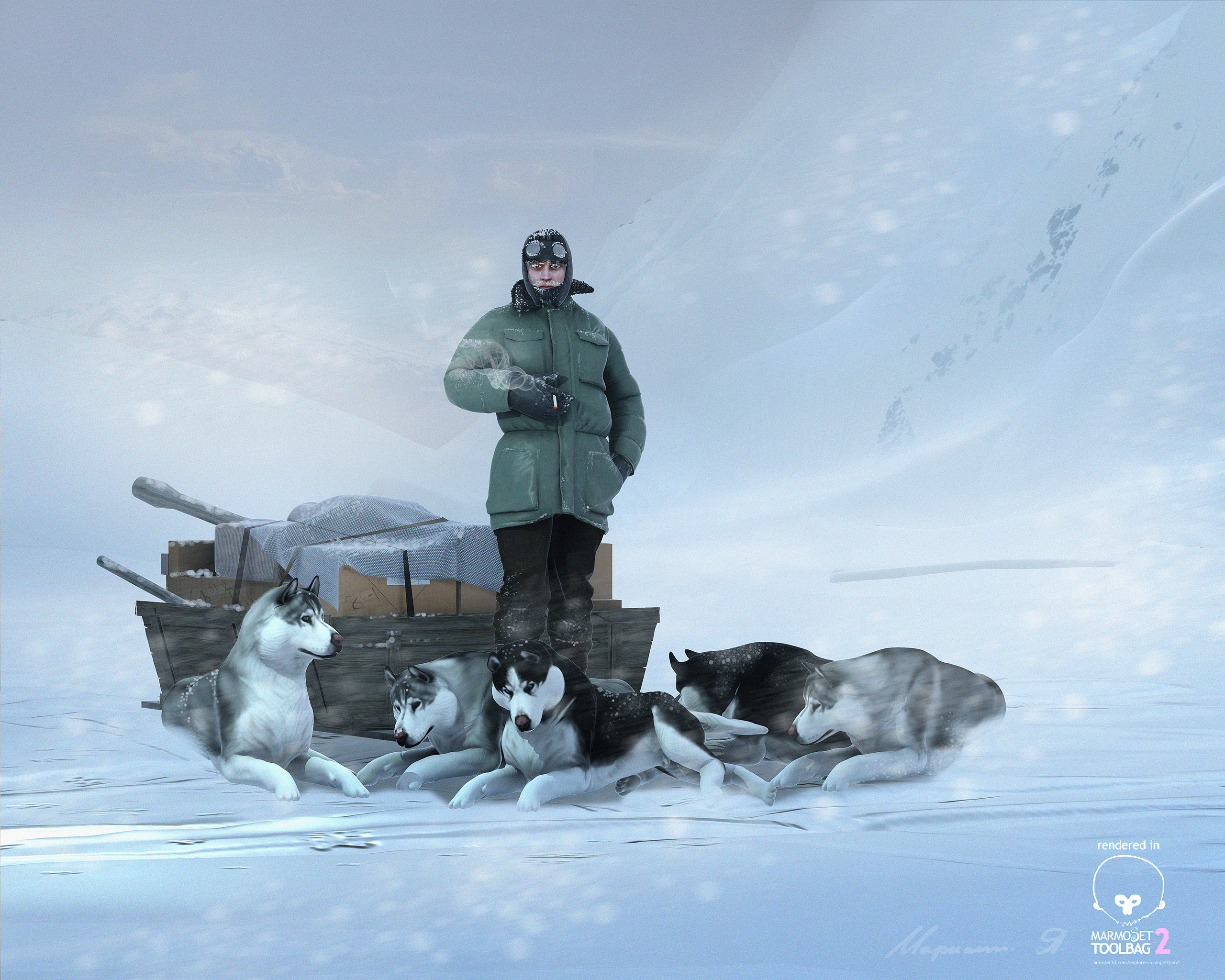 Polar explorer 3d art