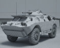 BRDM-2 3d model wire render