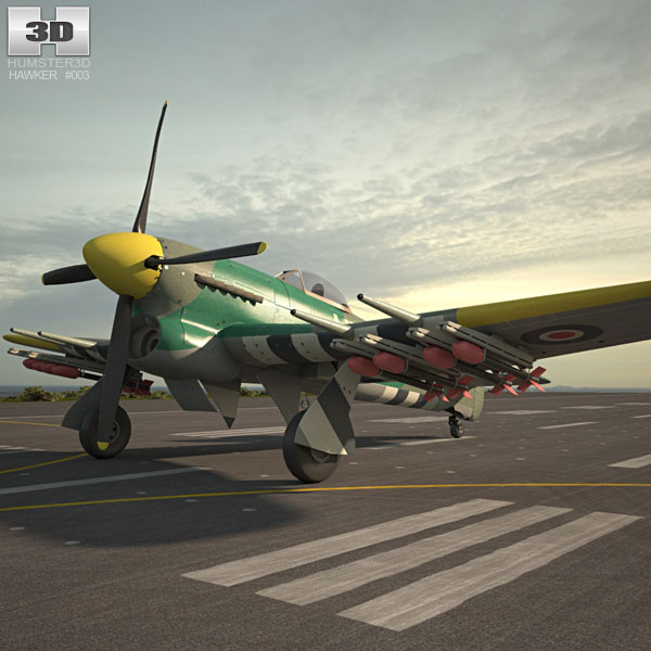 Hawker Typhoon 3D model