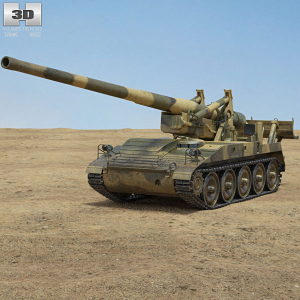 Cañón autopropulsado M107 Modelo 3D