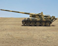 M107 самохідна артилерійська установка 3D модель side view