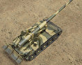 M107自走炮 3D模型 顶视图
