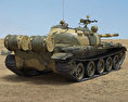 T-62 3D-Modell Rückansicht