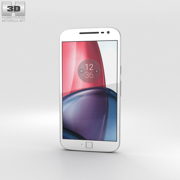 Motorola Moto G4 Plus 白い 3Dモデル