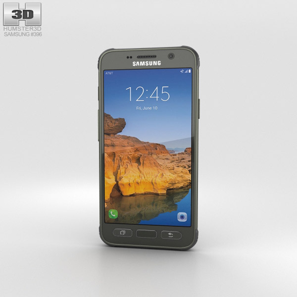 Samsung Galaxy S7 Active Camo Green Modello 3D