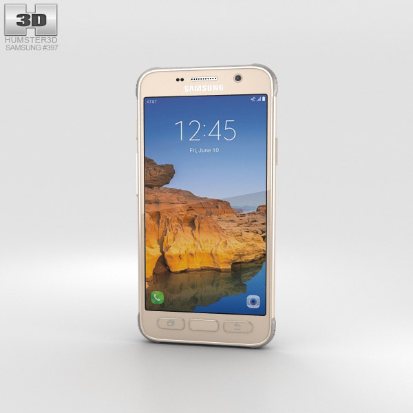 Samsung Galaxy S7 Active Sandy Gold 3D модель