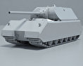 Panzer VIII Maus Modello 3D clay render
