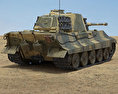 Panzerkampfwagen VI Tiger II 3D-Modell Rückansicht