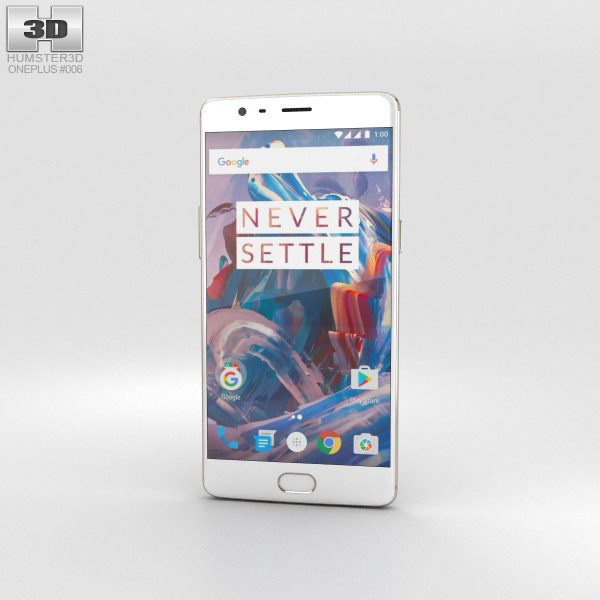 OnePlus 3 Soft Gold 3D-Modell