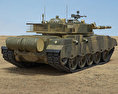 Al-Zarrar Kampfpanzer 3D-Modell Rückansicht