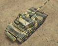 Al-Zarrar Kampfpanzer 3D-Modell Draufsicht