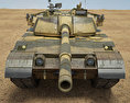 Al-Zarrar Kampfpanzer 3D-Modell Vorderansicht
