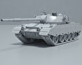 阿茲拉主戰坦克 3D模型 clay render